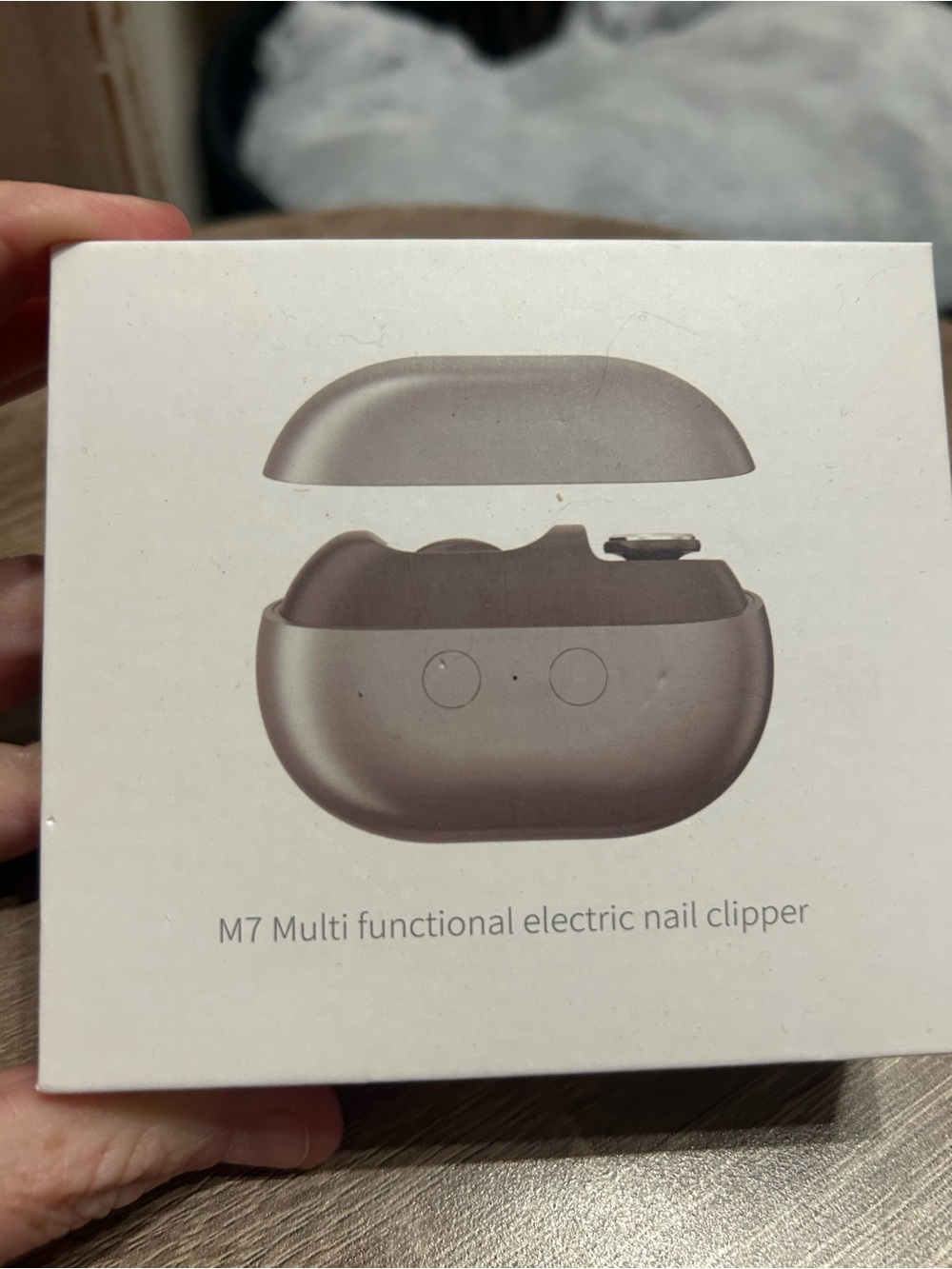 M7 Electric Nail Clipper - Gray Portable Trimmer